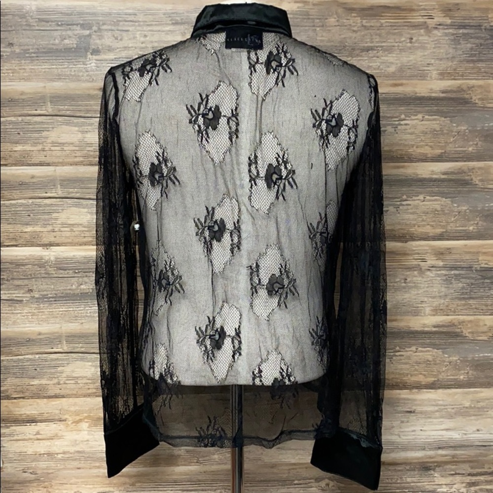 Lip Service Black Label Lily Lace Guy's Shirt NWT G3 - Picture 2 of 4